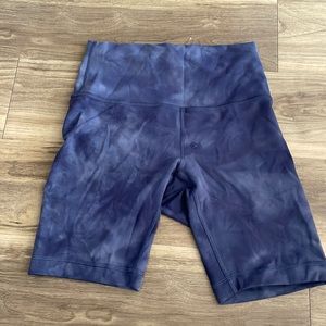 Blue Tye Dye Lululemon Biker Shorts